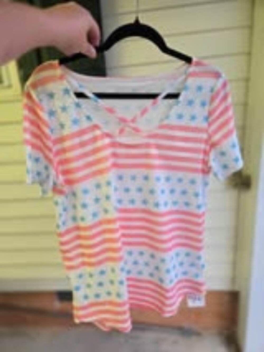 Patriotic Crisscross Top